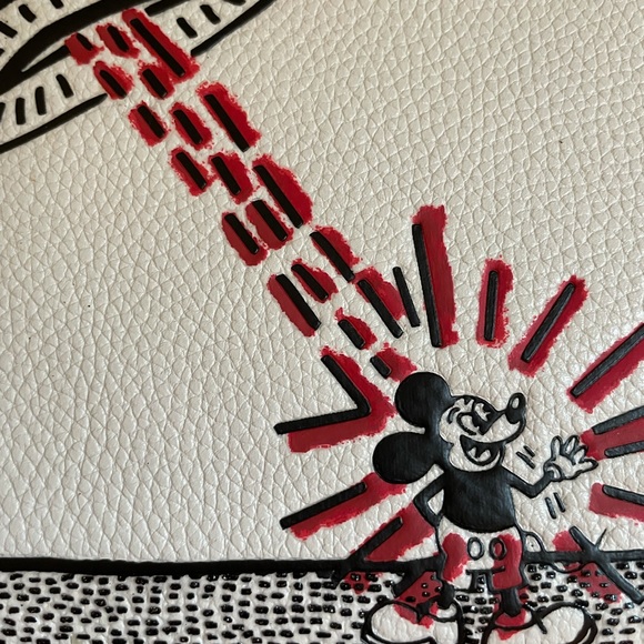 NWT Coach Mickey Mouse x Keith Haring Small Wristlet - Picture 2 of 8